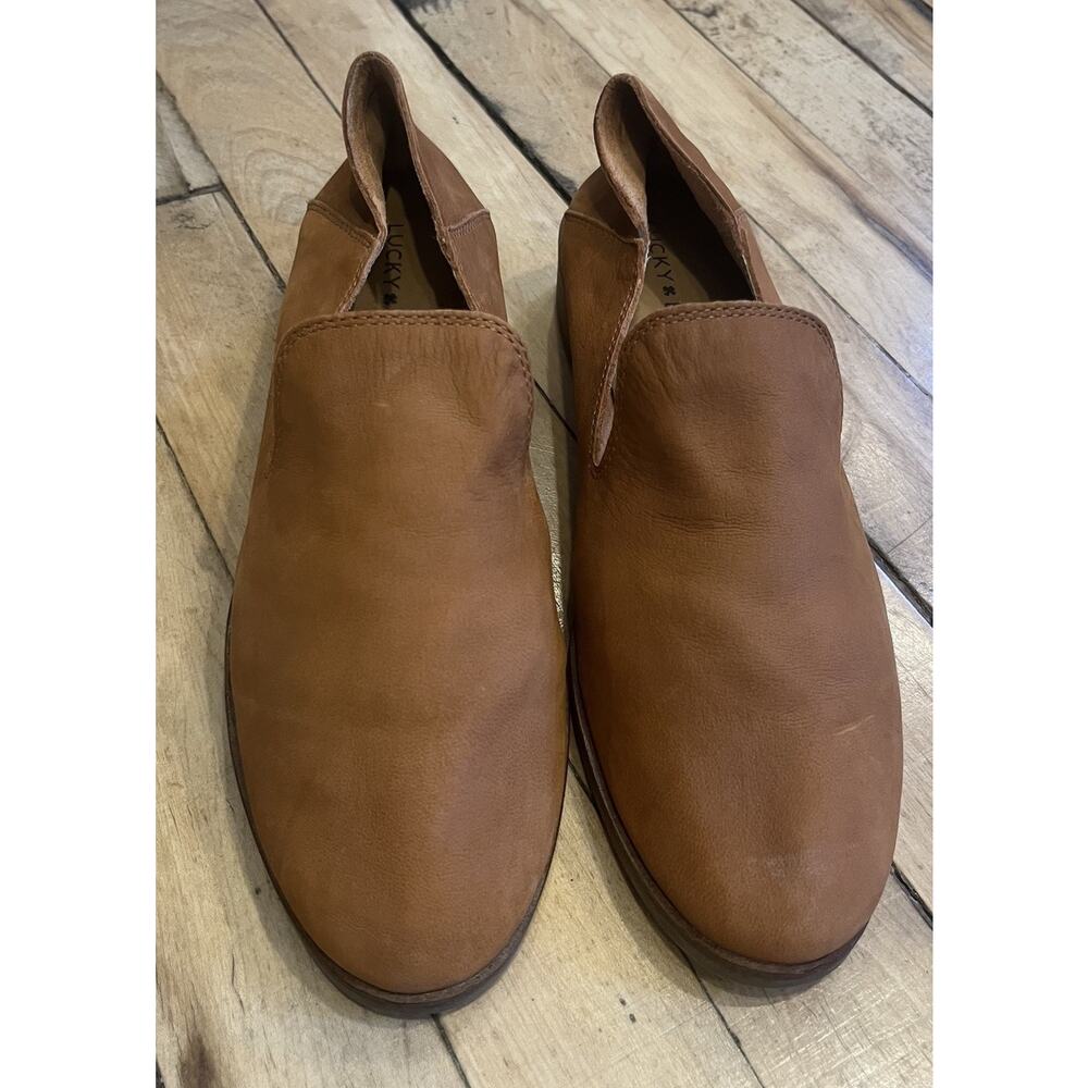 Lucky Brand Shoe Womens 8.5 Cahill Casual Comfort Slip On Loafer Brown Leather